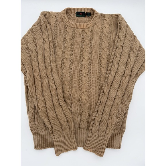 Abercrombie & Fitch Sweaters - Abercrombie & Fitch Vintage Y2K Tan Brown Knit Sweater Women's Size Small Cotton